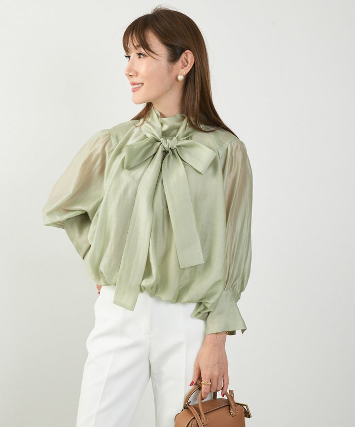 手洗い可 長袖 大人カジュアル オフィス きれいめ フェニミン シアー オールシーズン ジョイントスペース