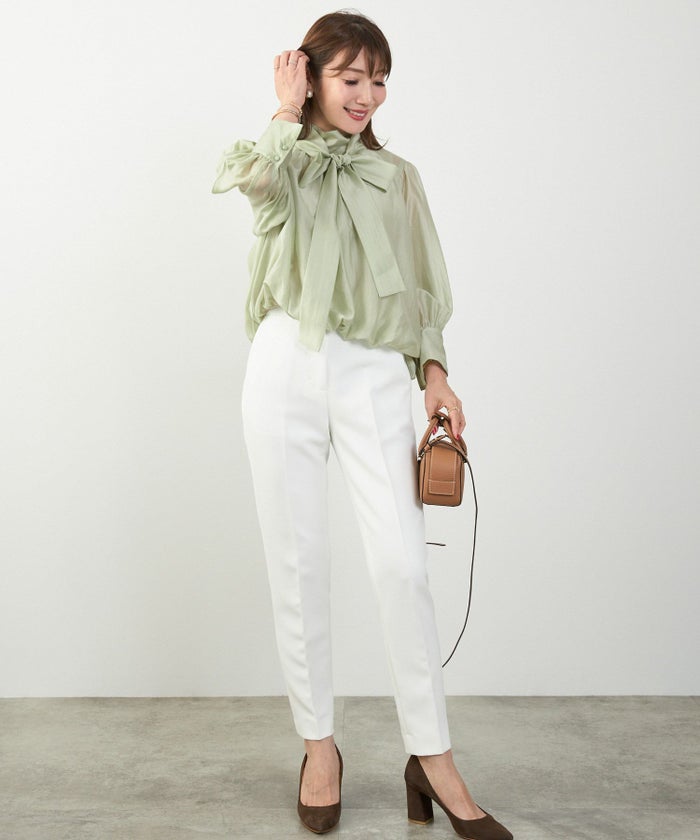 手洗い可 長袖 大人カジュアル オフィス きれいめ フェニミン シアー オールシーズン ジョイントスペース