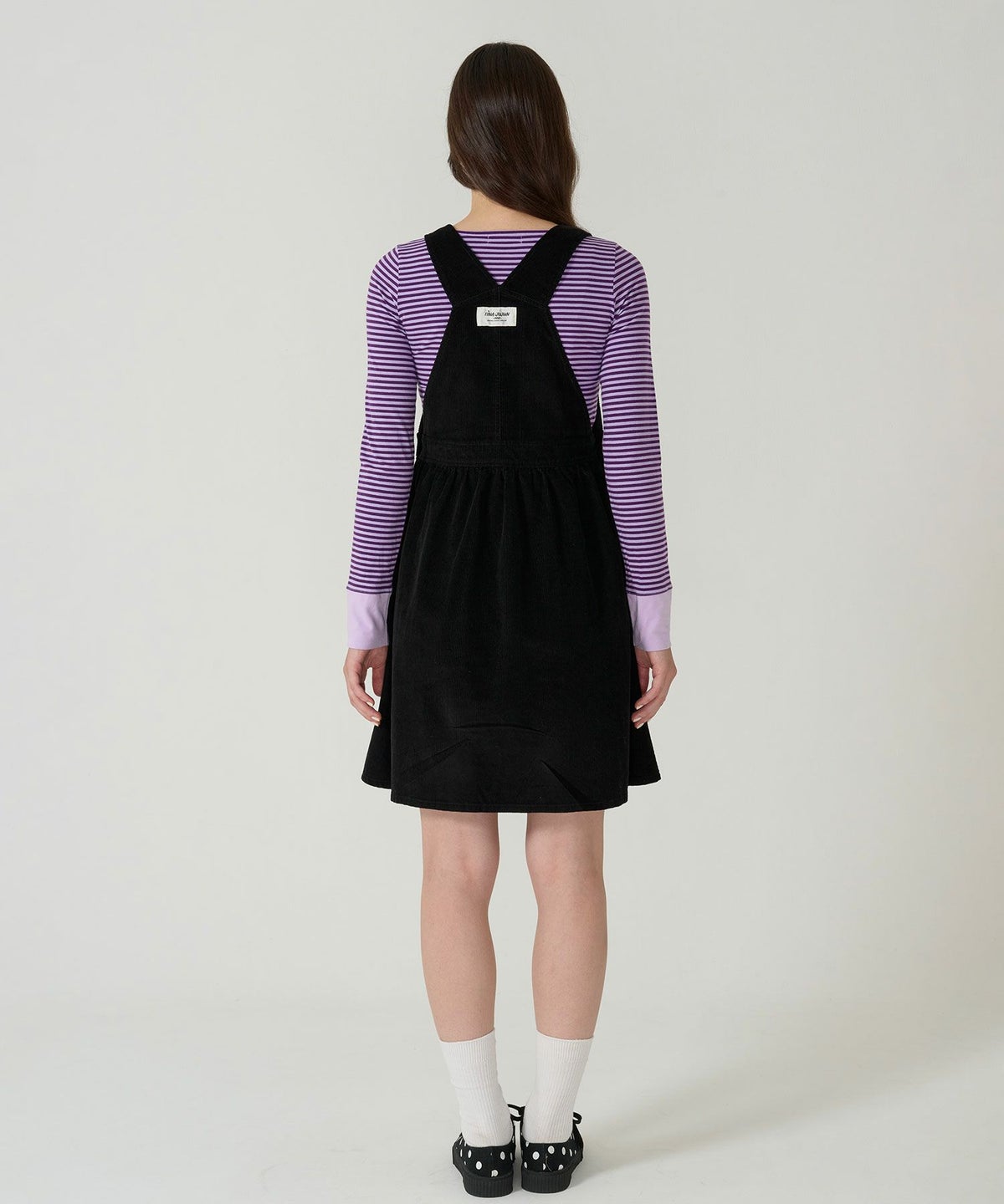 コーデュロイ/ サロペ/ワンピース/ブラック