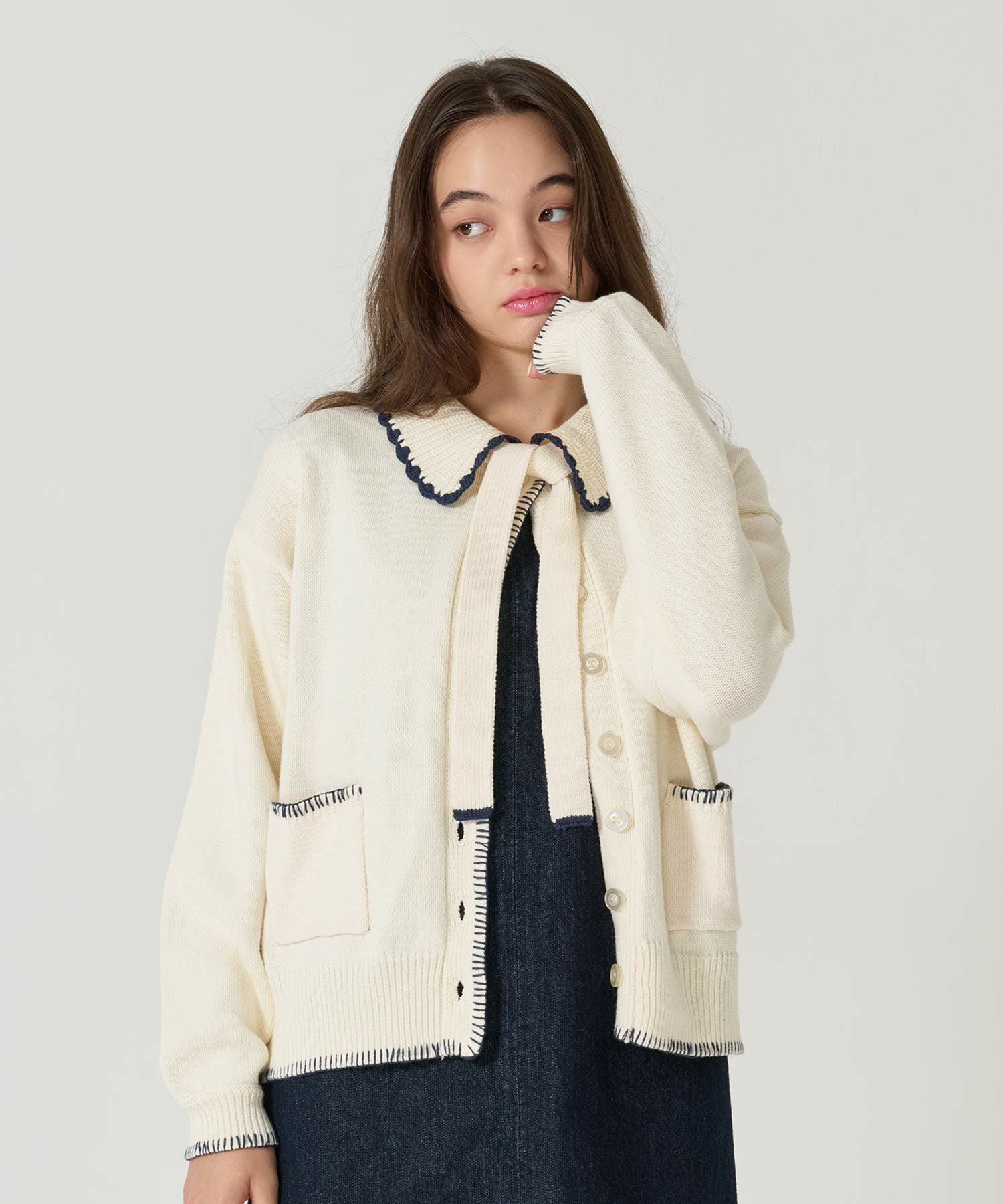 searoomlynn ハンドニットジャケット SeaRoomlynn HAND made Multi ニットジャケット 【公式通販】