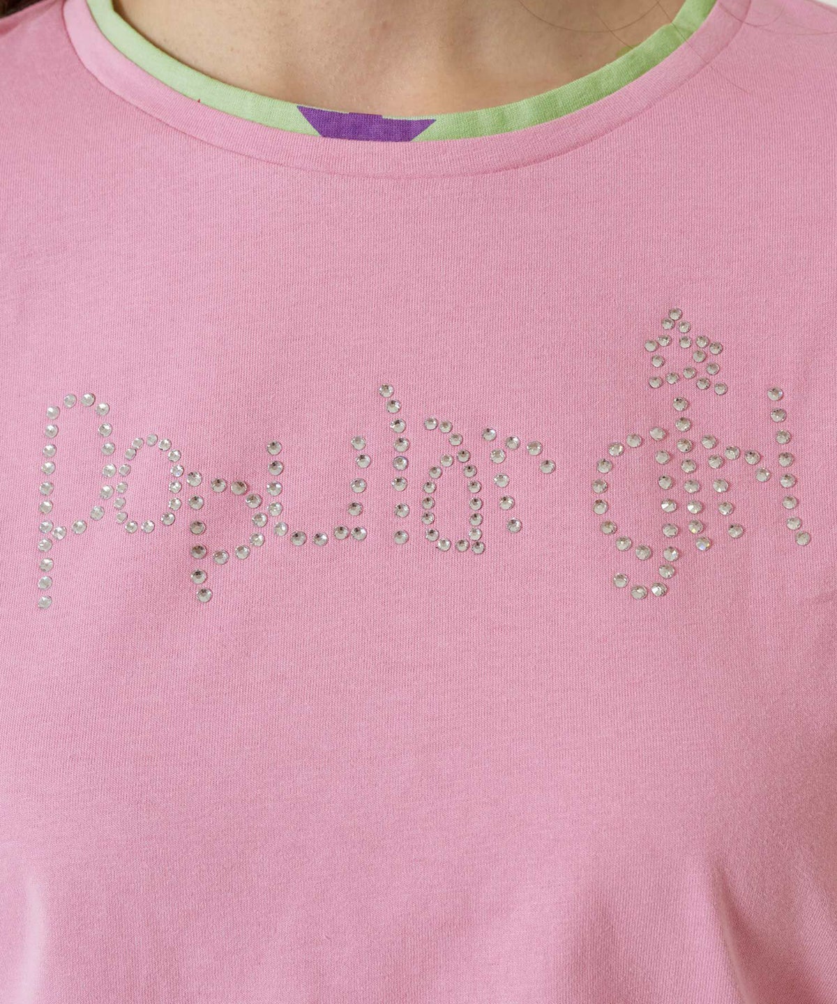 レイヤード /ロンT/スター/ピンク