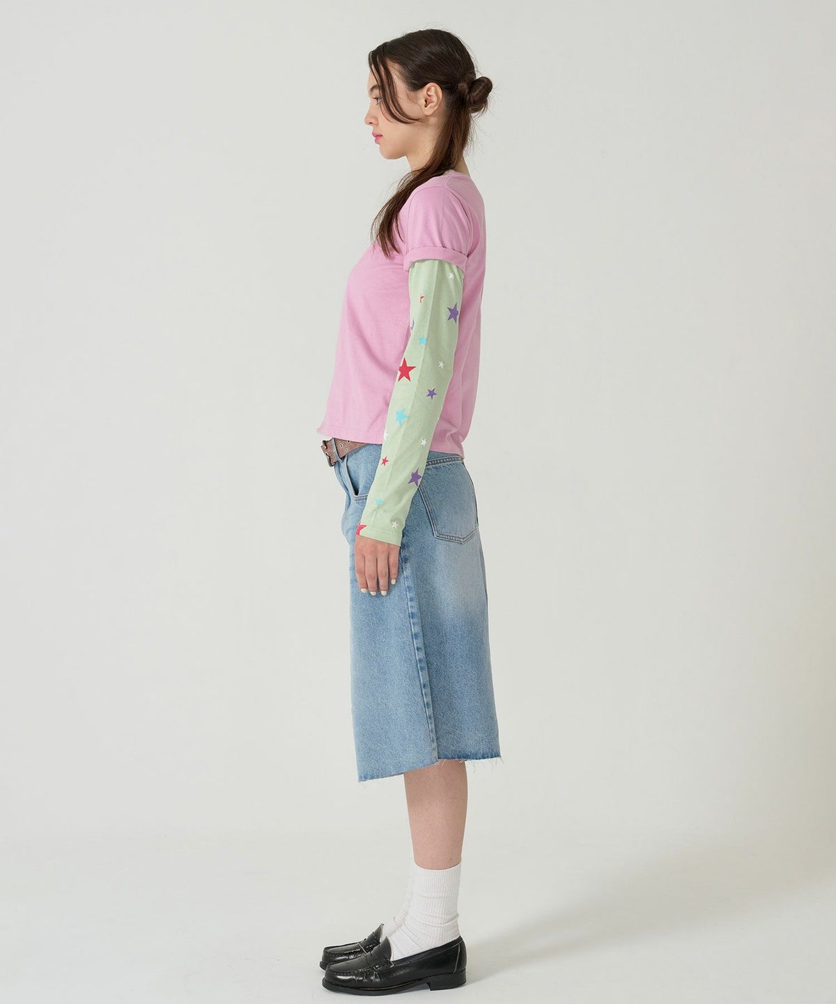 ハーフ/デニム/パンツ/ブルー