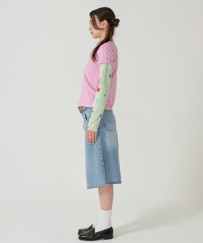 ハーフ/デニム/パンツ/ブルー