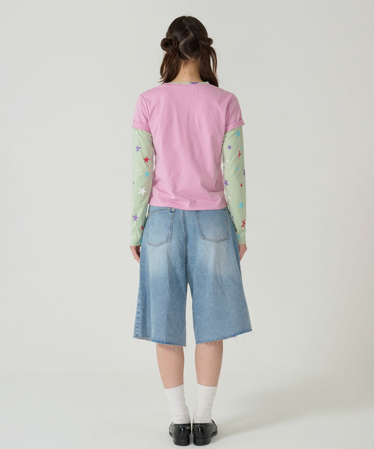 ハーフ/デニム/パンツ/ブルー