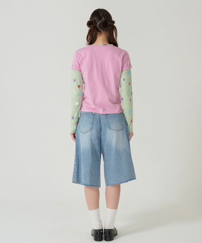 ハーフ/デニム/パンツ/ブルー