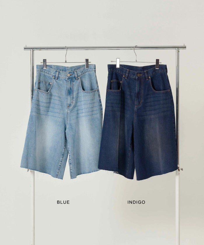 ハーフ/デニム/パンツ/ブルー/ネイビー