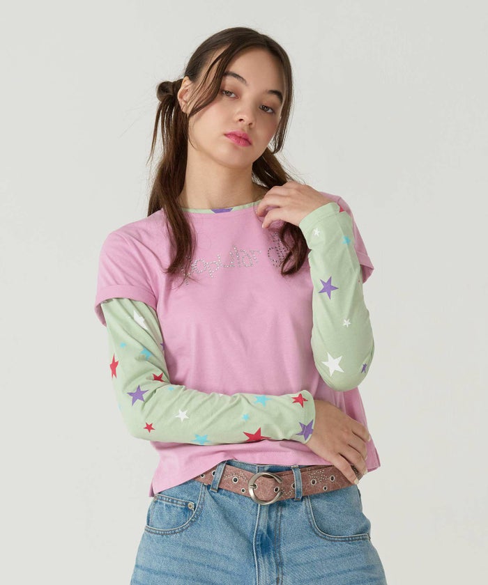 スタッズ/ベルト/ブラウン