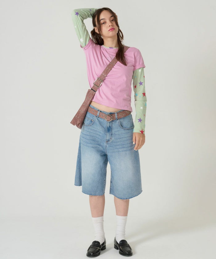 スタッズ/ベルト/ブラウン