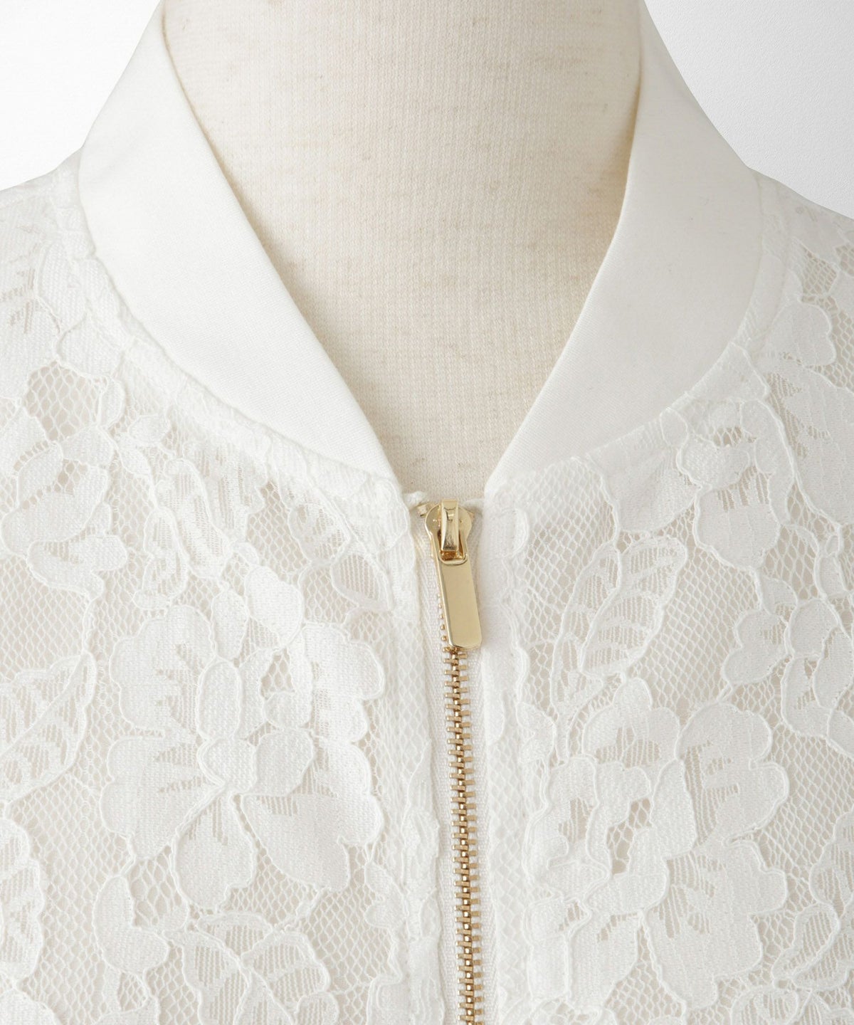 レース シアー ブルゾン シンプル レース ブルゾン アウター オフィス 冷房対策 ホワイト/ブラック/M/長袖