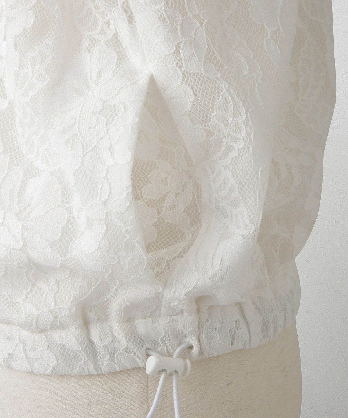 レース シアー ブルゾン シンプル レース ブルゾン アウター オフィス 冷房対策 ホワイト/ブラック/M/長袖