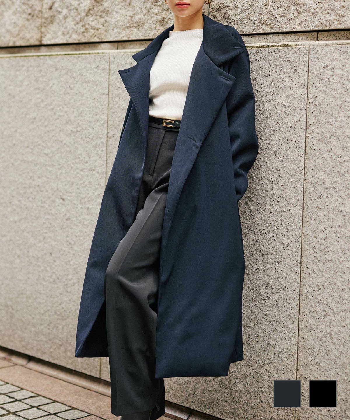 スタンドカラー コクーン コート KINO THE KEI ［ユニセックス］ スタンドカラー コクーン コート KINO THE KEI