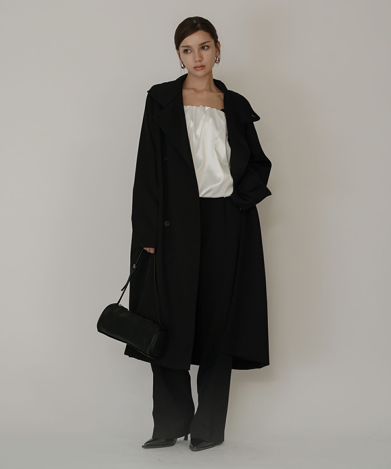 ユニセックス］ スタンドカラー コクーン コート KINO THE KEI 全2色