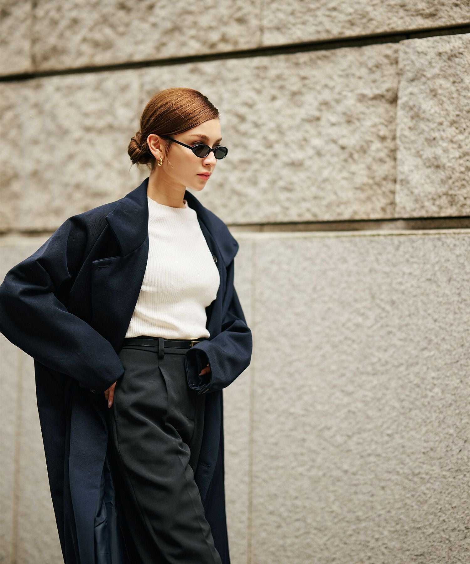 ユニセックス］ スタンドカラー コクーン コート KINO THE KEI 全2色