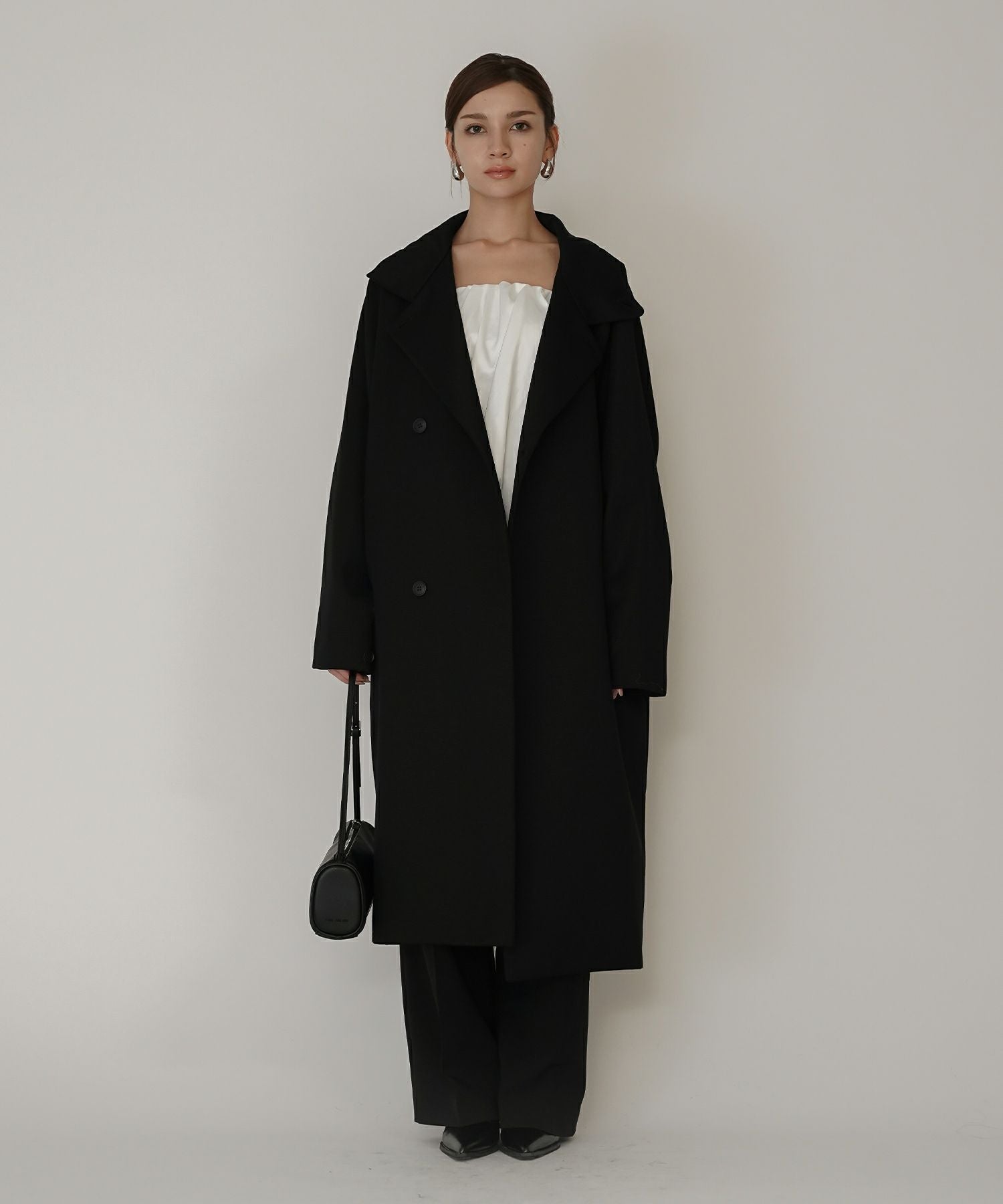 ユニセックス］ スタンドカラー コクーン コート KINO THE KEI 全2色