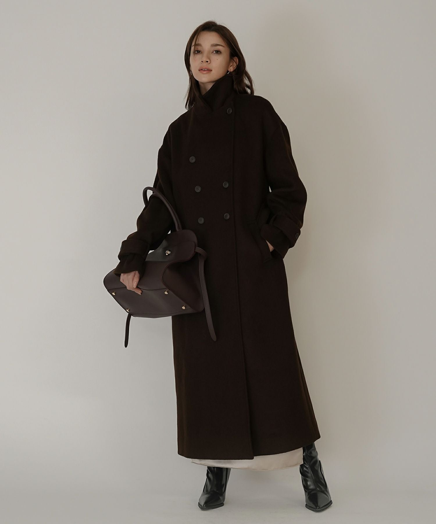 TIMESALE ベルテッド ロングコート KINO THE KEI 全3色｜ktk141-0135