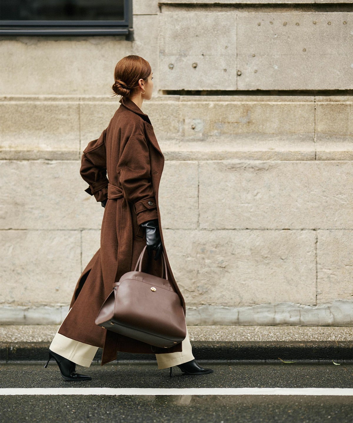 細身 ロングコート トレンチコート メルトン ラップコート オーバーコート チェスターコート スタンドカラー 韓国風 綺麗め 細見え カジュアル KINO THE KEI