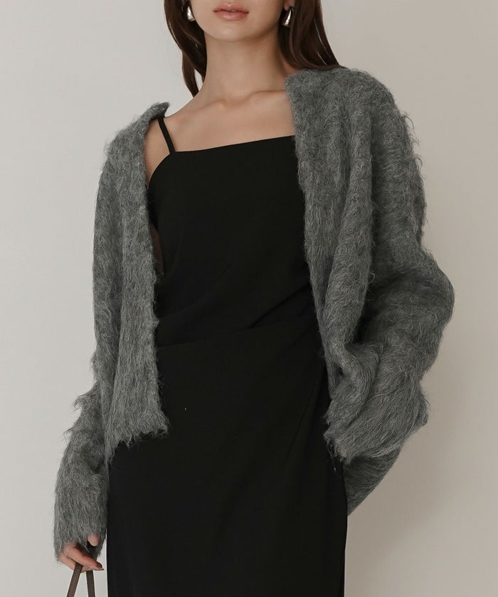 モテニット ふわふわニット モヘア デートコーデ ディナー クリスマス あざと可愛い オーバーサイズ 羽織 韓国風 綺麗め 細見え カジュアル KINO THE KEI