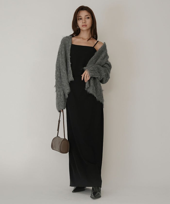 モテニット ふわふわニット モヘア デートコーデ ディナー クリスマス あざと可愛い オーバーサイズ 羽織 韓国風 綺麗め 細見え カジュアル KINO THE KEI