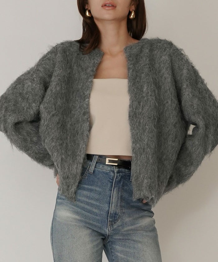 モテニット ふわふわニット モヘア デートコーデ ディナー クリスマス あざと可愛い オーバーサイズ 羽織 韓国風 綺麗め 細見え カジュアル KINO THE KEI