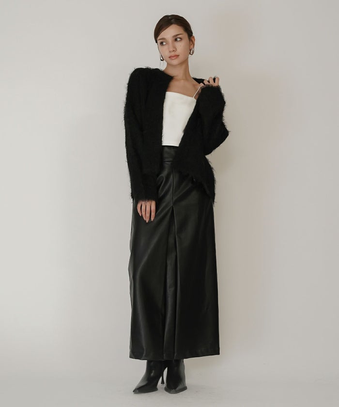 モテニット ふわふわニット モヘア デートコーデ ディナー クリスマス あざと可愛い オーバーサイズ 羽織 韓国風 綺麗め 細見え カジュアル KINO THE KEI