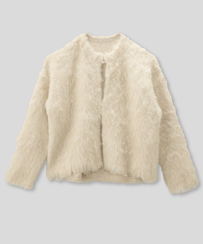 モテニット ふわふわニット モヘア デートコーデ ディナー クリスマス あざと可愛い オーバーサイズ 羽織 韓国風 綺麗め 細見え カジュアル KINO THE KEI