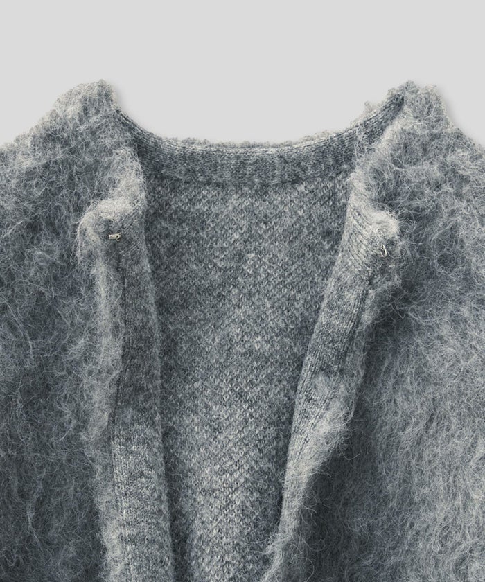 モテニット ふわふわニット モヘア デートコーデ ディナー クリスマス あざと可愛い オーバーサイズ 羽織 韓国風 綺麗め 細見え カジュアル KINO THE KEI