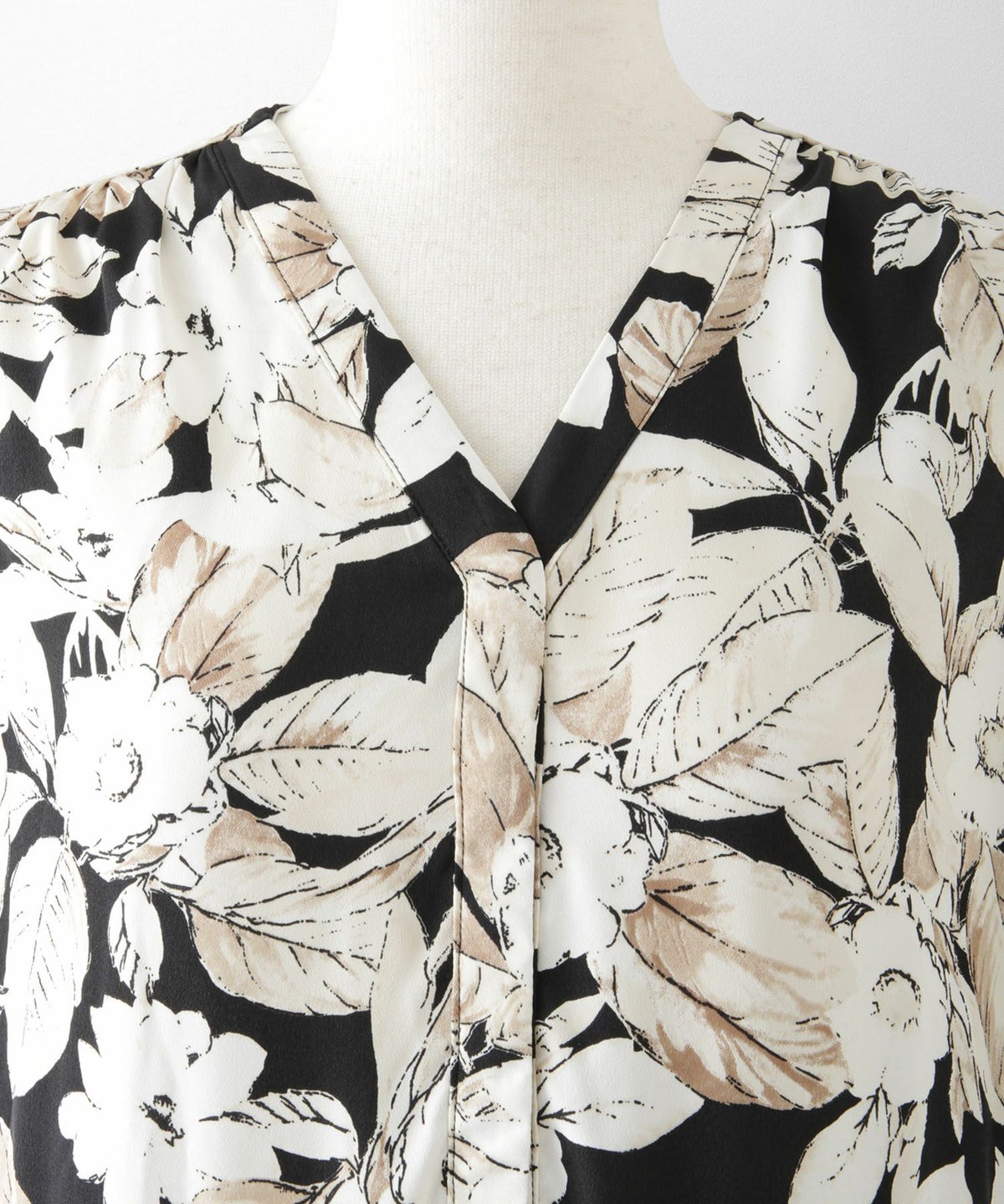 花柄 ティアード ワンピース レディース 大花柄 フラワー エレガント ロング丈 ネイビー/ブラック/M/長袖