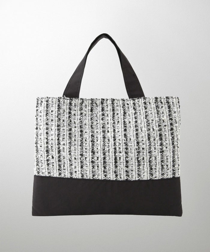 レディース バッグ 無地 ツイード 異素材 オケージョン 春 夏 秋 冬 サブバッグ ネイビー ブラック フリー