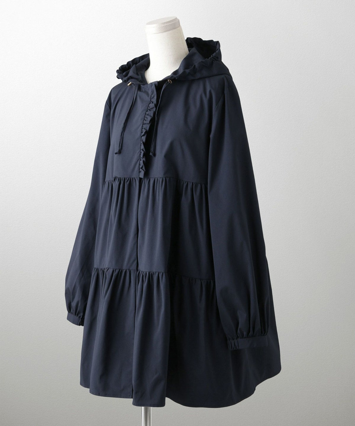 2way ティアード デザイン ライトアウター コート ネイビー/ベージュ/ブラック/M
