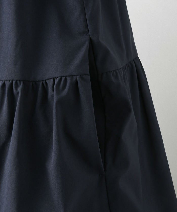 2way ティアード デザイン ライトアウター コート ネイビー/ベージュ/ブラック/M