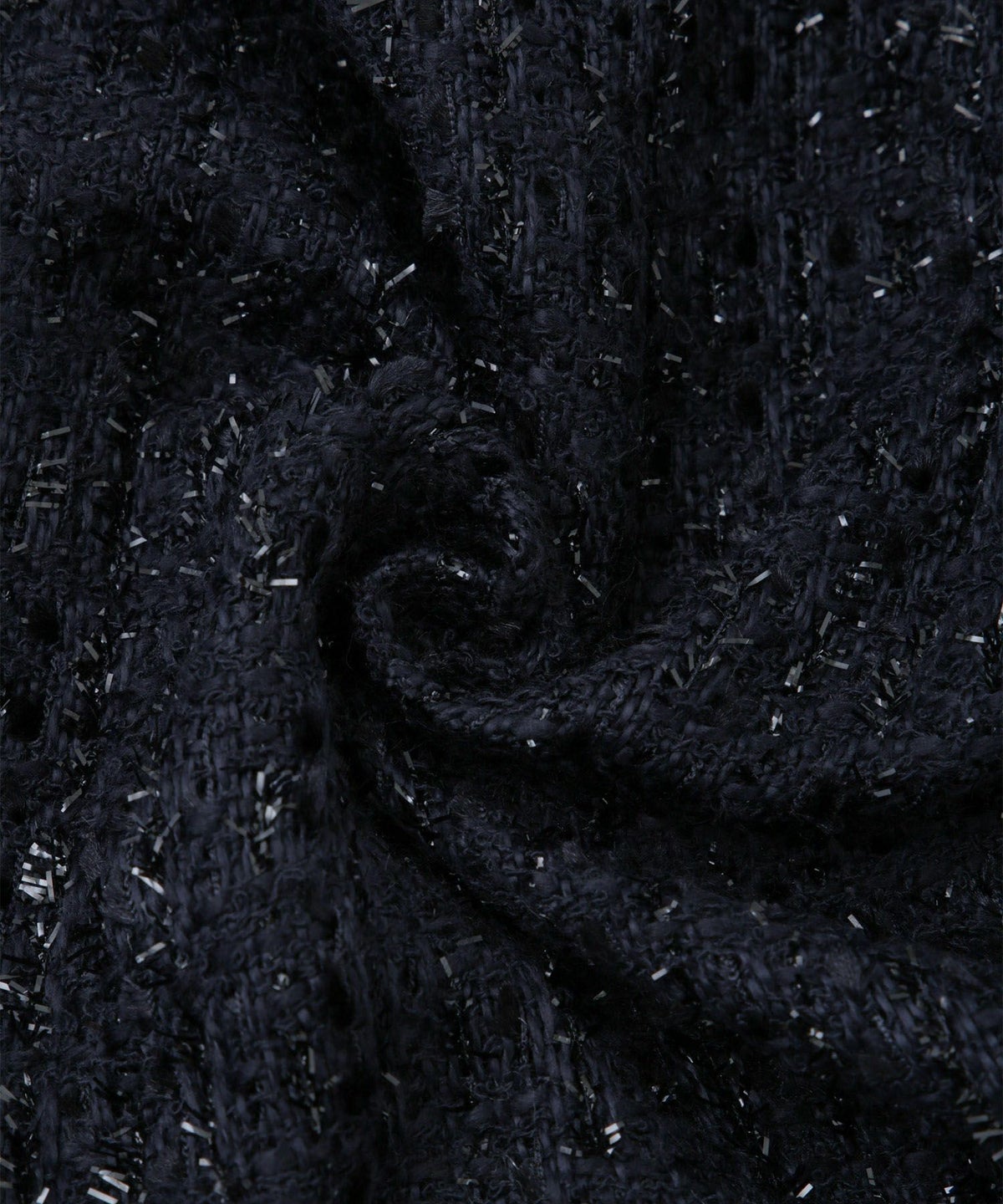 襟付き ツイード ペプラムトップス 丸襟 ツイード ラメ オフィス 学校行事 きれいめ 半袖 ホワイト/ネイビー/M