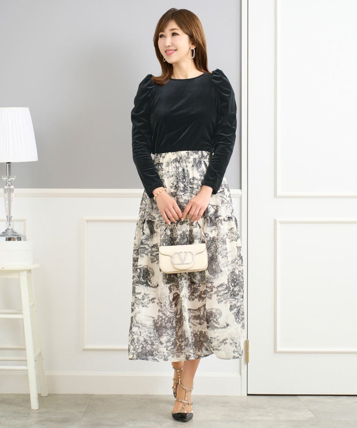 トップス レディース 長袖 ベロア オフィス きれいめ 上品 かわいい 黒 ピンク 秋冬 大人 ジョイントスペース