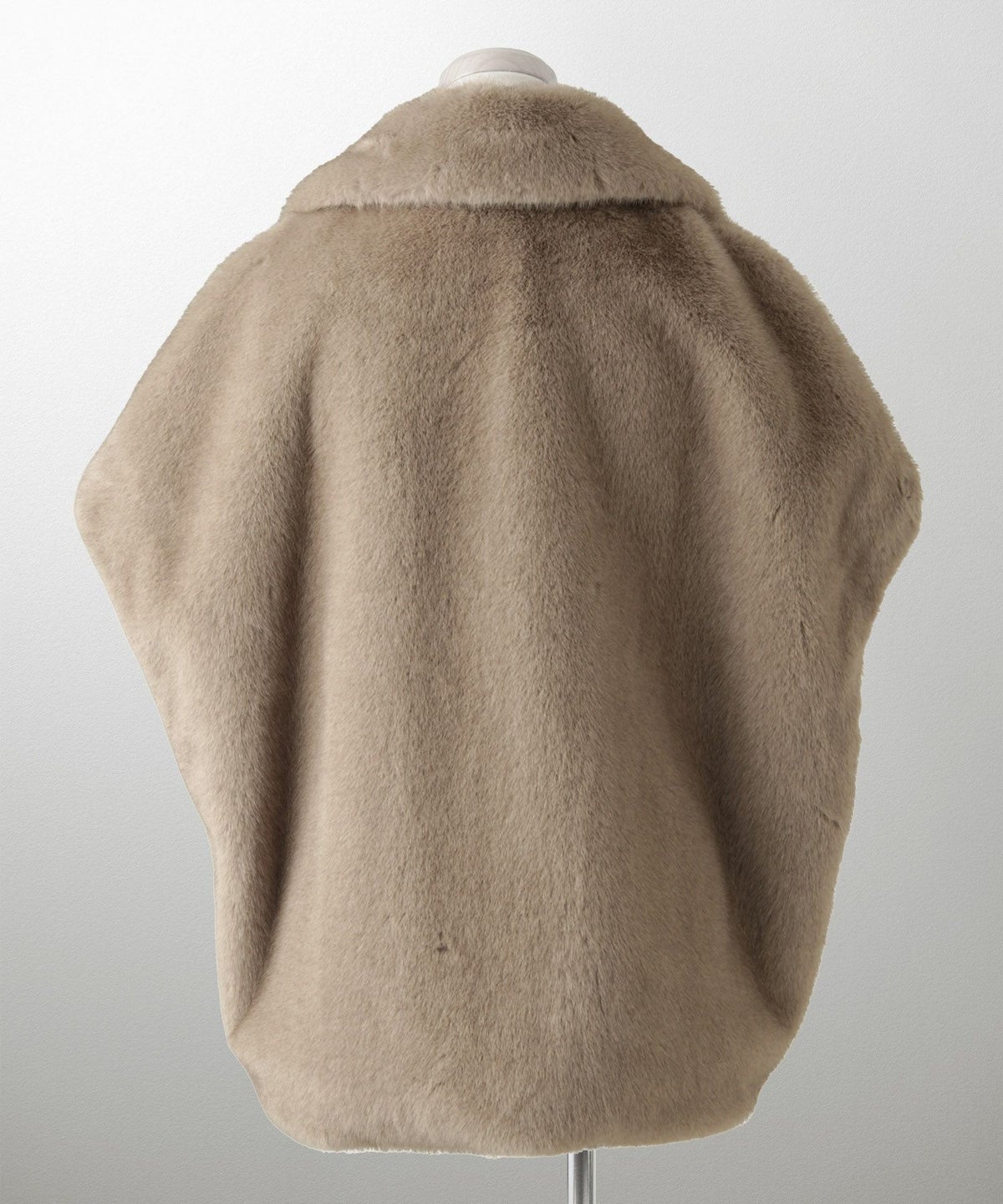 レディース  ジレ ファー フェイクファー ジャケット アウター 秋 冬 きれいめ ライトグレー/キャメル/M/ノースリーブ