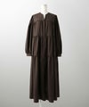 レディース 春 秋 冬 ティアードワンピース ロングワンピース マキシ丈 きれいめ 洗える ブラウン/ブラック/S/M/長袖