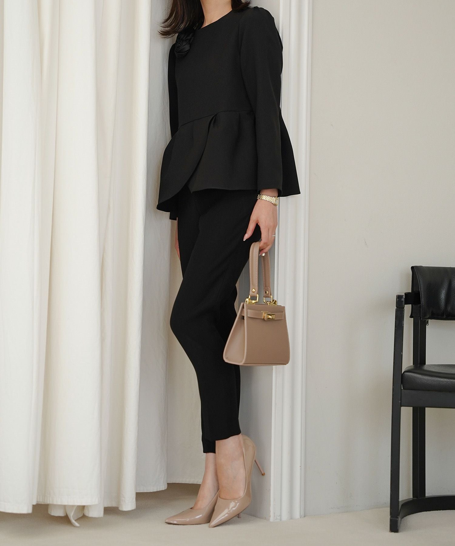 バラモチーフ クロス トップス HUIT 全2色｜hit831-0307【1】 - 長袖