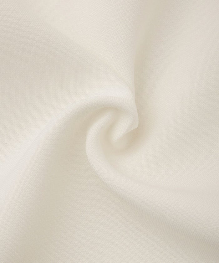 バラモチーフ クロス トップス ラウス  サテン 薔薇 ペプラム 長袖 セレモニー オケージョン 上品 オフィス ホワイト/ブラック/M/長袖