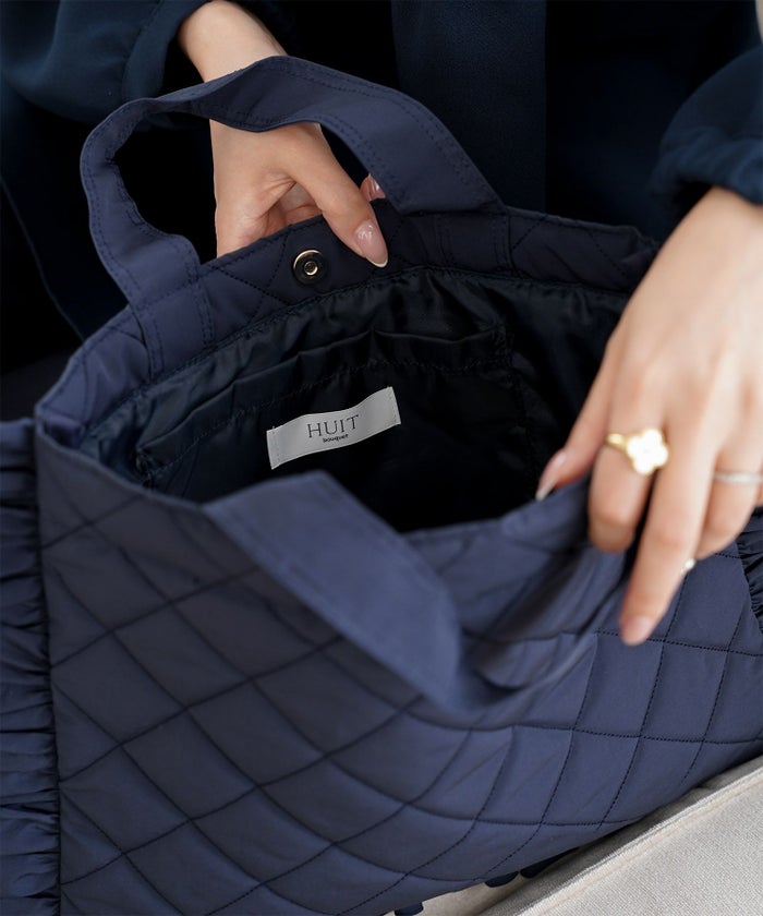 レディース バッグ 無地 キルティング オケージョン オフィス 学校行事 春 夏 秋 冬 サブバッグ アイボリー ネイビー ブラック フリー