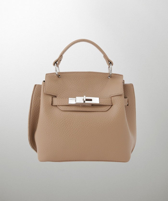 レディース バッグ きれいめ ショルダー 2way 合皮 ブラウン/ブラック/フリー