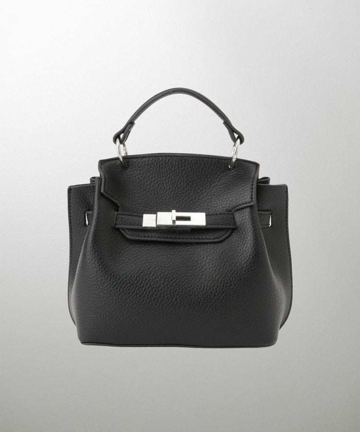 レディース バッグ きれいめ ショルダー 2way 合皮 ブラウン/ブラック/フリー