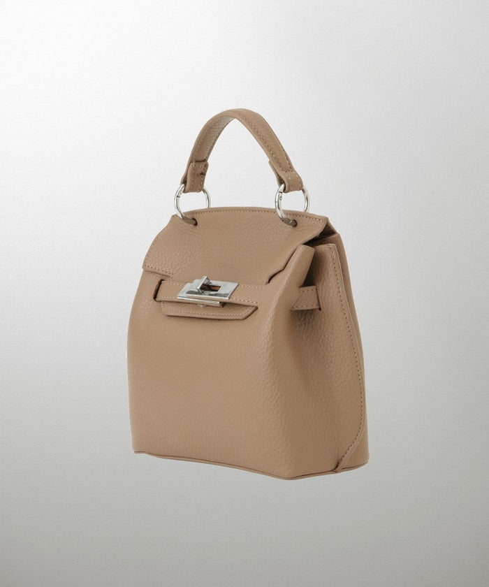 レディース バッグ きれいめ ショルダー 2way 合皮 ブラウン/ブラック/フリー