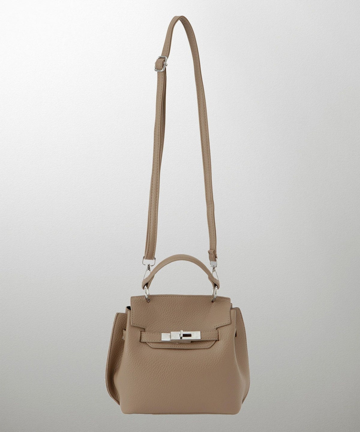 レディース バッグ きれいめ ショルダー 2way 合皮 ブラウン/ブラック/フリー