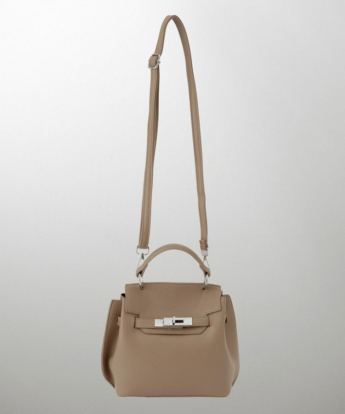 レディース バッグ きれいめ ショルダー 2way 合皮 ブラウン/ブラック/フリー