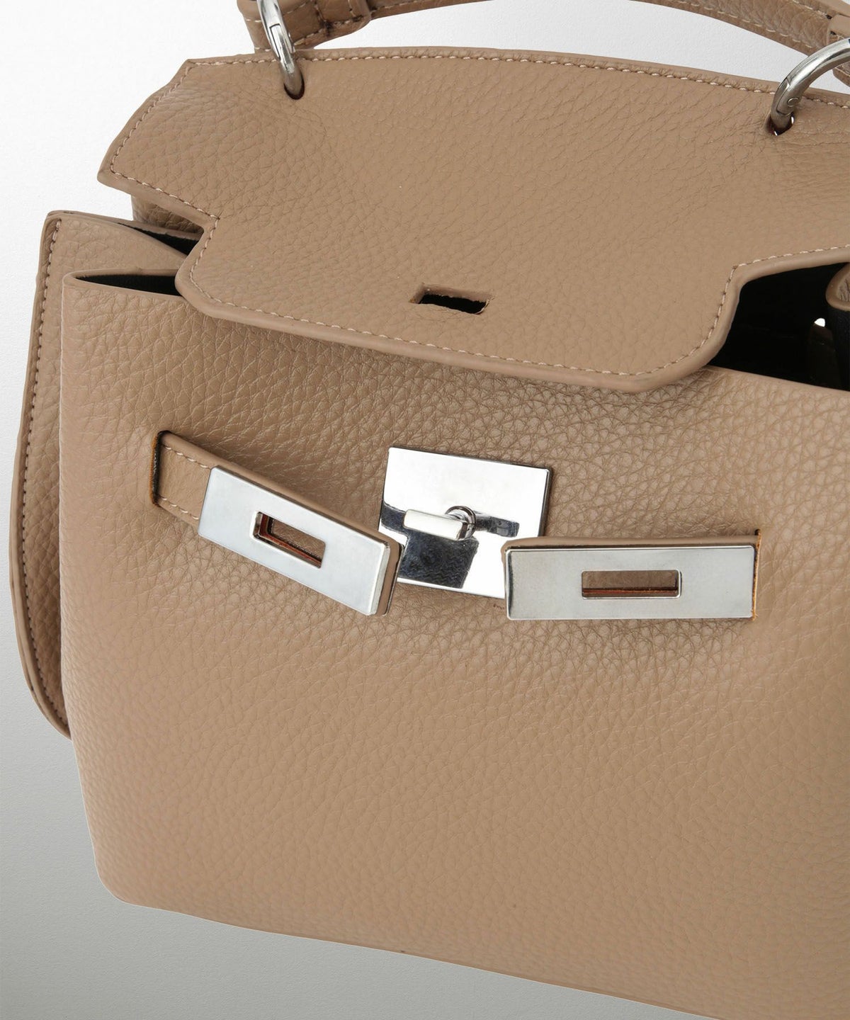 レディース バッグ きれいめ ショルダー 2way 合皮 ブラウン/ブラック/フリー