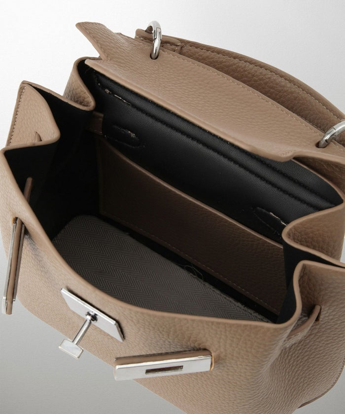 レディース バッグ きれいめ ショルダー 2way 合皮 ブラウン/ブラック/フリー