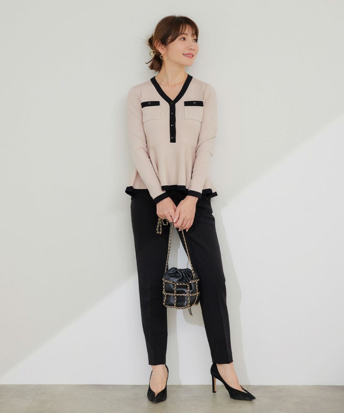 手洗い可 レディース 長袖 秋冬春 長袖 可愛い 上品 きれいめ オフィス 大人カジュアル フェミニン ジョイントスペース