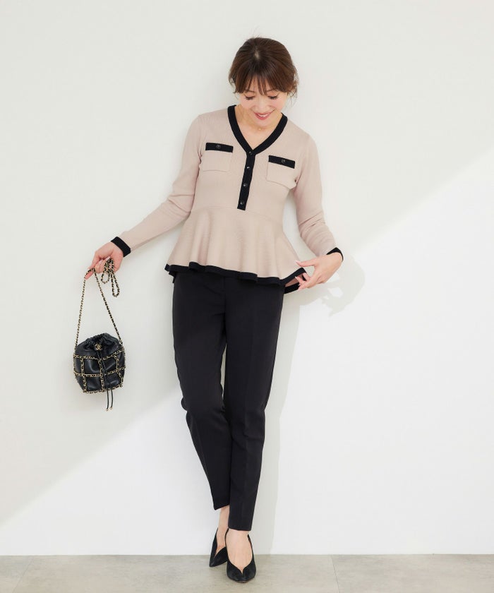 手洗い可 レディース 長袖 秋冬春 長袖 可愛い 上品 きれいめ オフィス 大人カジュアル フェミニン ジョイントスペース