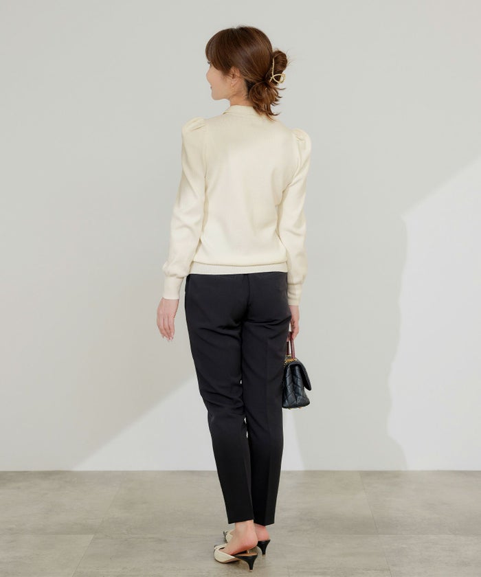 手洗い可 レディース 長袖 秋冬春 長袖 可愛い 上品 きれいめ オフィス 色 フェミニン ジョイントスペース