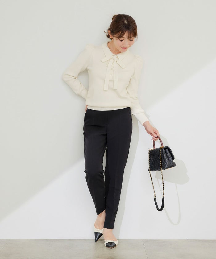 手洗い可 レディース 長袖 秋冬春 長袖 可愛い 上品 きれいめ オフィス 色 フェミニン ジョイントスペース