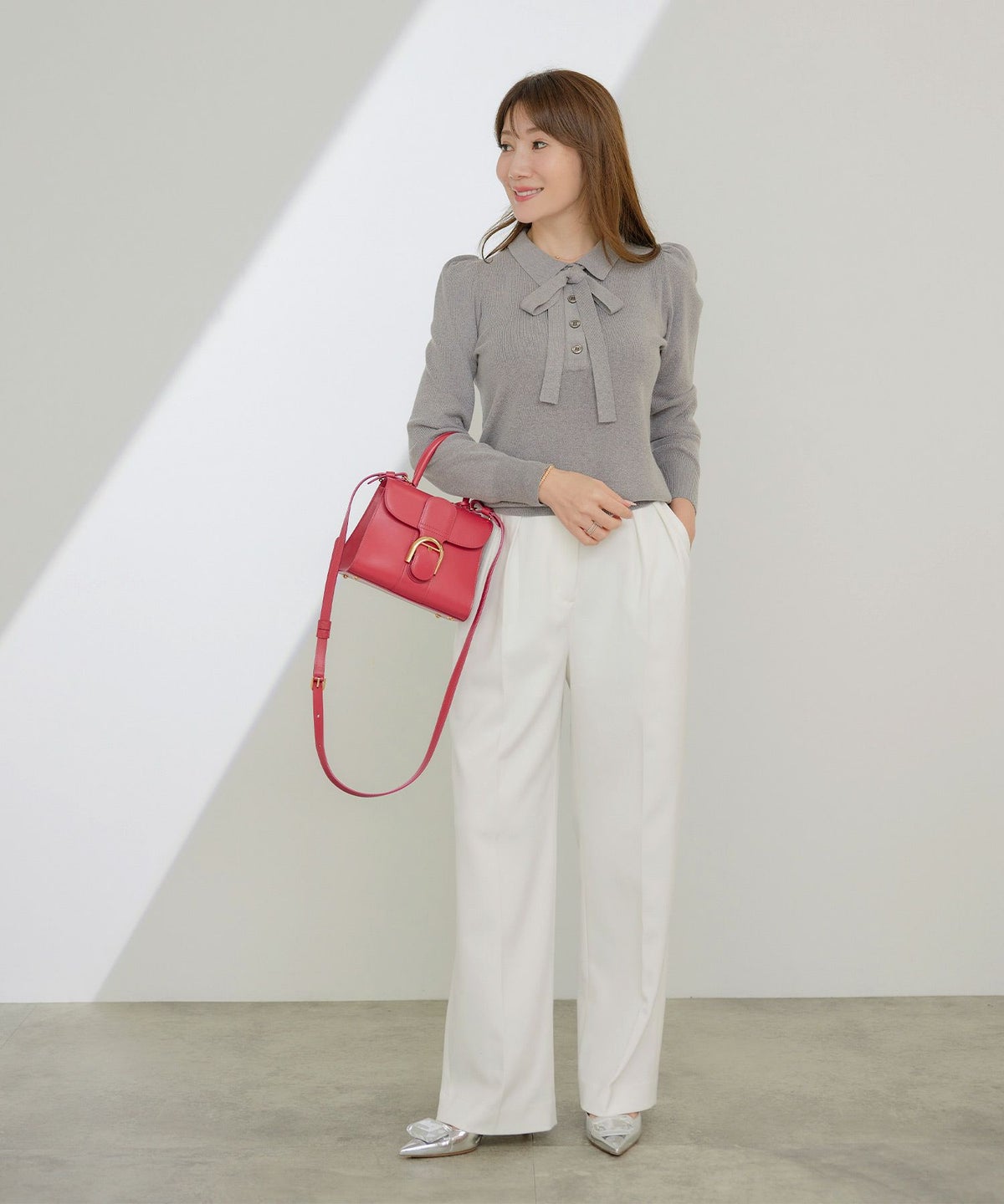 手洗い可 レディース 長袖 秋冬春 長袖 可愛い 上品 きれいめ オフィス 色 フェミニン ジョイントスペース