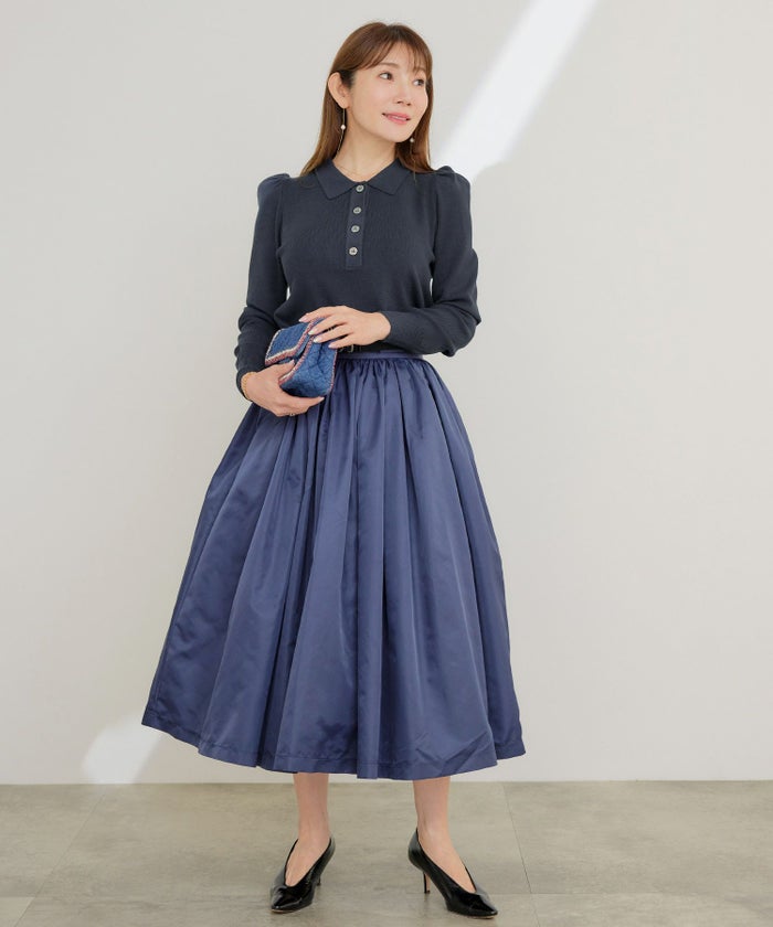 手洗い可 レディース 長袖 秋冬春 長袖 可愛い 上品 きれいめ オフィス 色 フェミニン ジョイントスペース